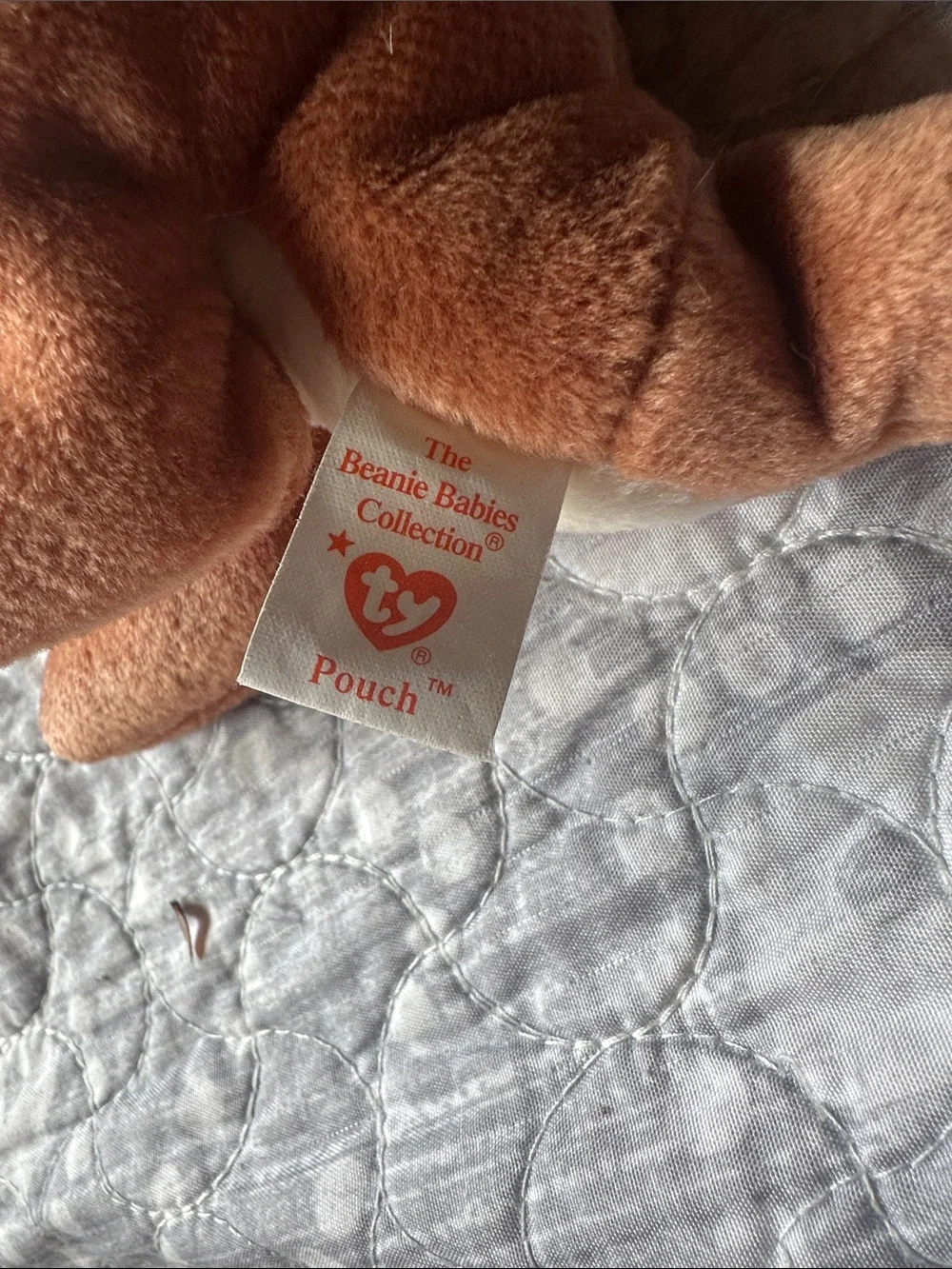 Ty Beanie Baby “Pouch” Brown Kangaroo with Joey Plush
